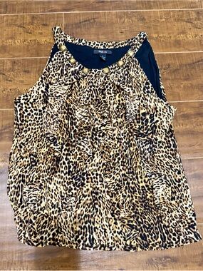 Style & Co. Leopard Print Sleeveless Camisole - Brown & Black